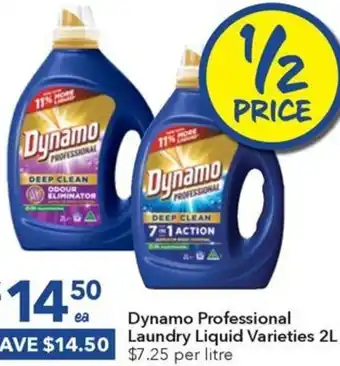 Ritchies Dynamo Professional Laundry Liquid Varieties 2L offer