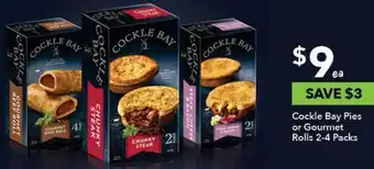 Ritchies Cockle Bay Pies or Gourmet Rolls 2-4 Packs offer