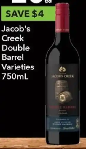 Ritchies Jacob's Creek Double Barrel Varieties 750mL offer