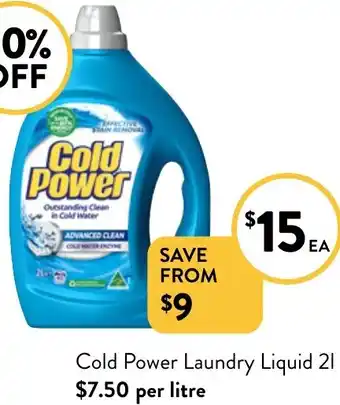 Foodworks Cold Power Laundry Liquid 2l offer