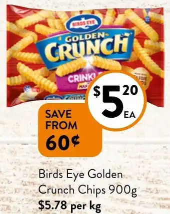 Foodworks Birds Eye Golden Crunch Chips 900g offer