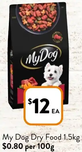 Foodworks My Dog Dry Food 1.5kg offer