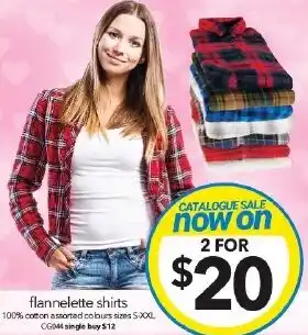 Cheap as Chips flannelette shirts offer