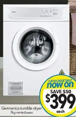 Cheap as Chips Germanica tumble dryer offer