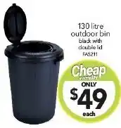 Cheap as Chips 130 litre outdoor bin offer