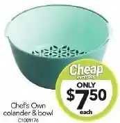 Cheap as Chips Chef's Own colander & bowl offer