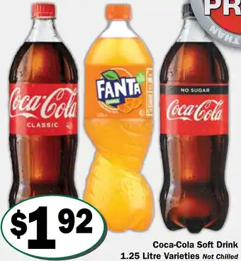 Friendly Grocer Coca-Cola Soft Drink 1.25 Litre offer