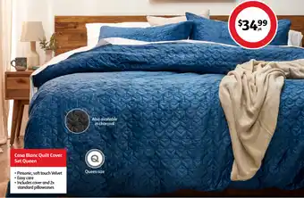 Coles Casa Blanc Quilt Cover Set Queen offer