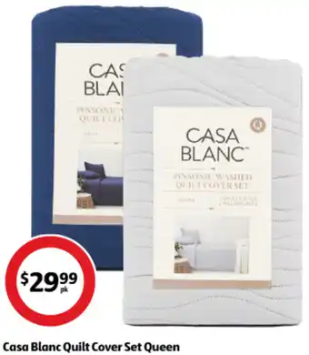 Coles Casa Blanc Quilt Cover Set Queen offer