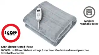 Coles SABA Electric Heated Throw offer