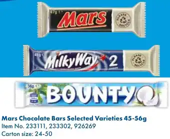 Campbells Wholesale Mars Chocolate Bars Selected Varieties 45-56g offer