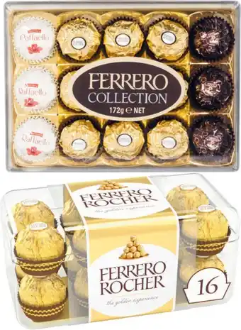 Coles Ferrero Rocher Chocolate Gift Box 16 Pack 200g or Collection Chocolate Box 15 Pack 172g offer
