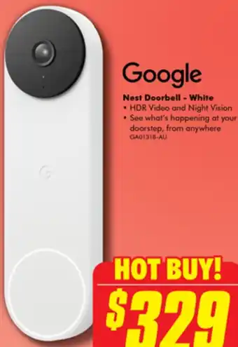 The Good Guys Nest Doorbell - White offer