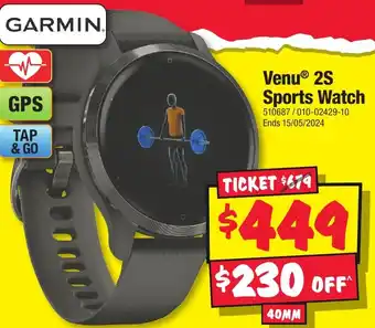 JB Hi-Fi Venu 2S Sports Watch offer