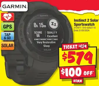 JB Hi-Fi Instinct 2 Solar Sportswatch offer