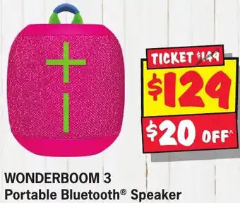 JB Hi-Fi WONDERBOOM 3 Portable Bluetooth Speaker offer