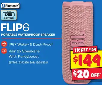 JB Hi-Fi PORTABLE WATERPROOF SPEAKER offer