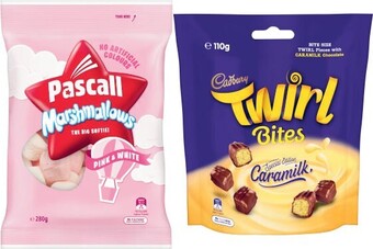 Coles Pascall or Sour Patch Bag 160g-350g or Cadbury or Europe Bitesize 110g-135g offer