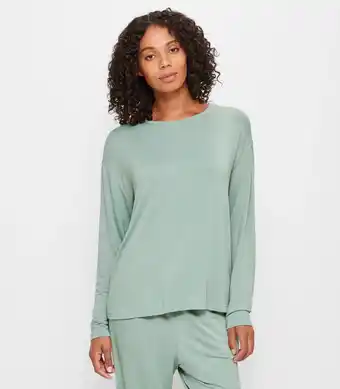 Target Soft Comfort Bamboo Long Sleeve Sleep T-Shirt - Jadiete Green offer