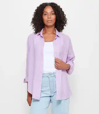 Target European Linen Long Sleeve Shirt offer