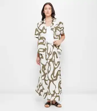 European Linen Maxi Skirt
