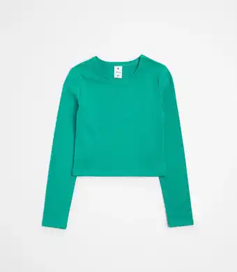 Target Long Sleeve Baby Cropped Top - Green offer