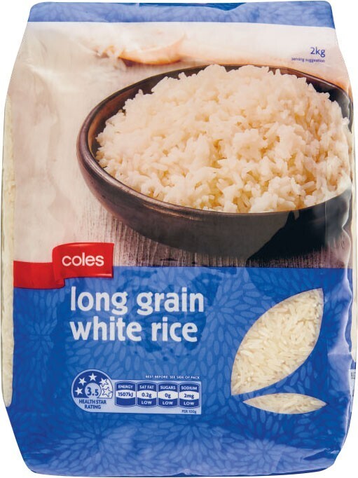 Coles Long Grain Rice 2kg offer at Coles