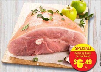 Tasman Butchers Pork Leg Roast (on the bone) offer