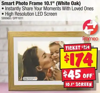 JB Hi-Fi Smart Photo Frame 10.1" (White Oak) offer