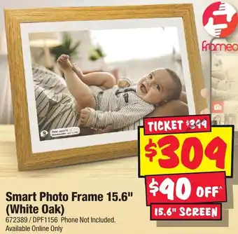 JB Hi-Fi Smart Photo Frame 15.6" (White Oak) offer