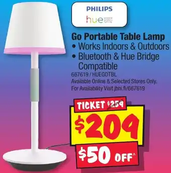 JB Hi-Fi Go Portable Table Lamp offer