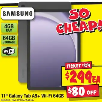 JB Hi-Fi 11" Galaxy Tab A9+ Wi-Fi 64GB offer