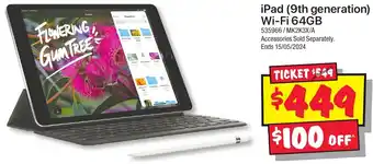 JB Hi-Fi iPad (9th generation) Wi-Fi 64GB offer