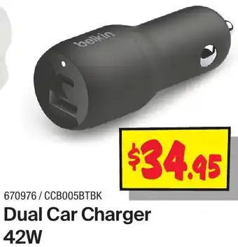 JB Hi-Fi Dual Car Charger 42W offer