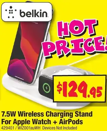 JB Hi-Fi 7.5W Wireless Charging Stand For Apple Watch + AirPods offer