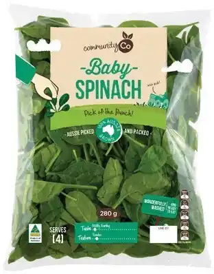 IGA Community Co Baby Spinach Big Bag 280g offer