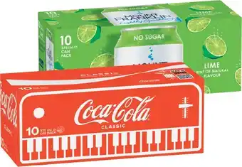 IGA Coca-Cola, Sprite, Fanta or Mount Franklin Lightly Sparkling Water 10x375mL Selected Varieties offer