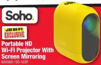 JB Hi-Fi Portable HD Wi-Fi Projector With Screen Mirroring offer