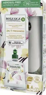 IGA Botanica by Air Wick Vanilla & Himalayan Magnolia Automatic Spray 224mL offer