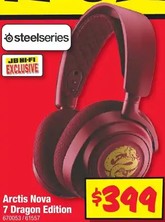JB Hi-Fi Arctis Nova 7 Dragon Edition offer