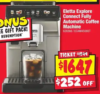 JB Hi-Fi Eletta Explore Connect Fully Automatic Coffee Machine offer