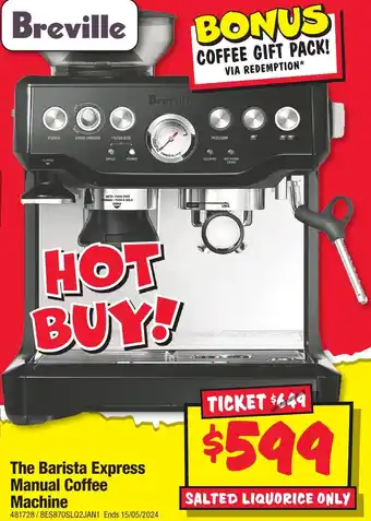 JB Hi-Fi The Barista Express Manual Coffee Machine offer