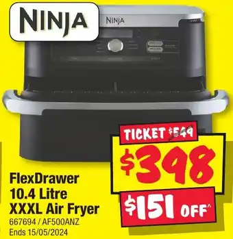 JB Hi-Fi FlexDrawer 10.4 Litre XXXL Air Fryer offer