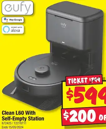 JB Hi-Fi Clean L60 With Self-Empty Station offer