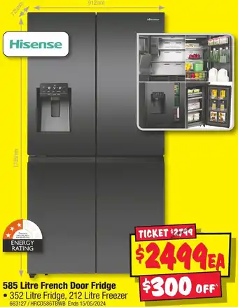 JB Hi-Fi 585 Litre French Door Fridge offer