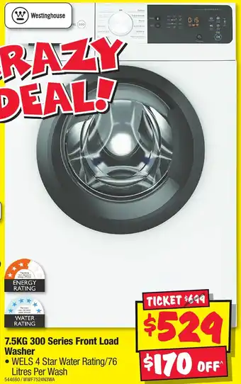 JB Hi-Fi 7.5KG 300 Series Front Load Washer offer