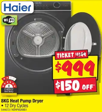 JB Hi-Fi 8KG Heat Pump Dryer offer