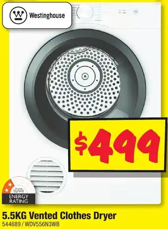 JB Hi-Fi 5.5KG Vented Clothes Dryer offer