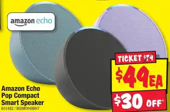 JB Hi-Fi Amazon Echo Pop Compact Smart Speaker offer