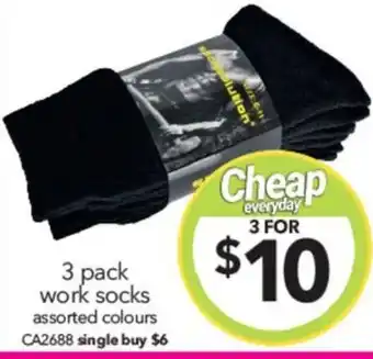 Cheap as Chips 3 pack work socks offer